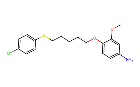 m-Anisidine, 4-((5-((p-chlorophenyl)thio)pentyl)oxy)- 108240-29-5